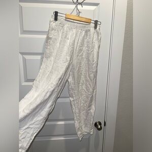 FLAX women 100% linen lagenlook pant S